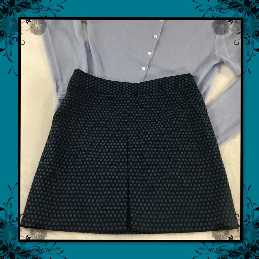 ANN TAYLOR LOFT PETITES SKIRT SQUARES WITH…